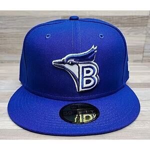 BLUEFIELD BLUE JAYS NEW ERA 59FIFTY MiLB ON FIELD GAME BLUE FITTED HAT Sz 7 1/4